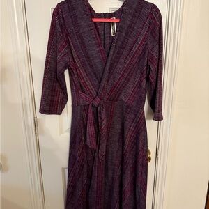 Julian Taylor Purple and Pink Dress